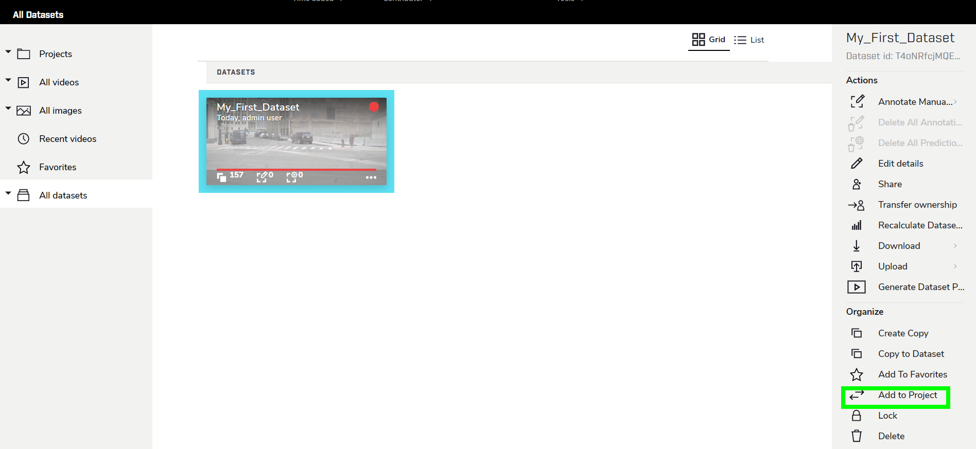 Highlight Add To Project
