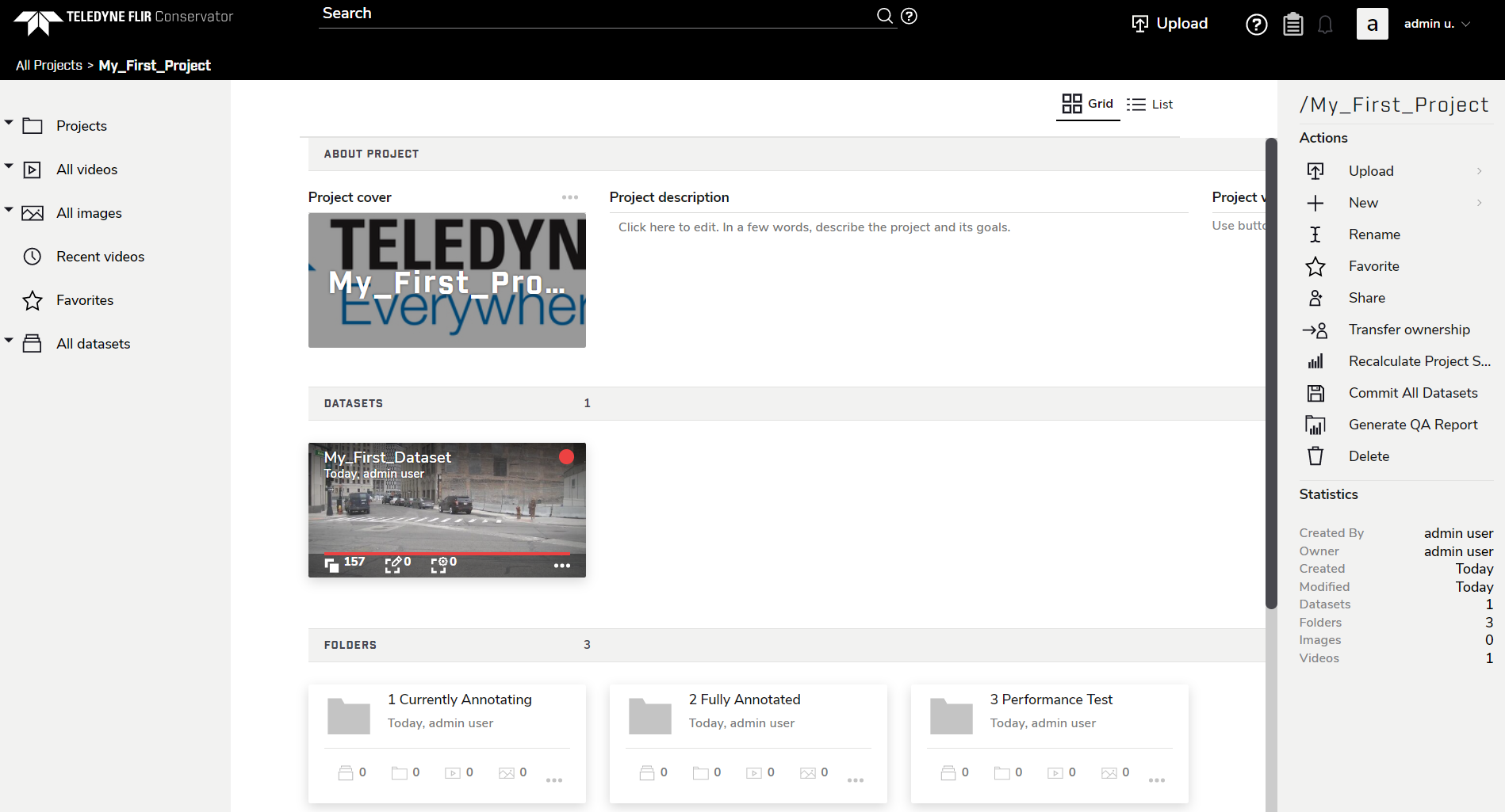 My First Project with Dataset