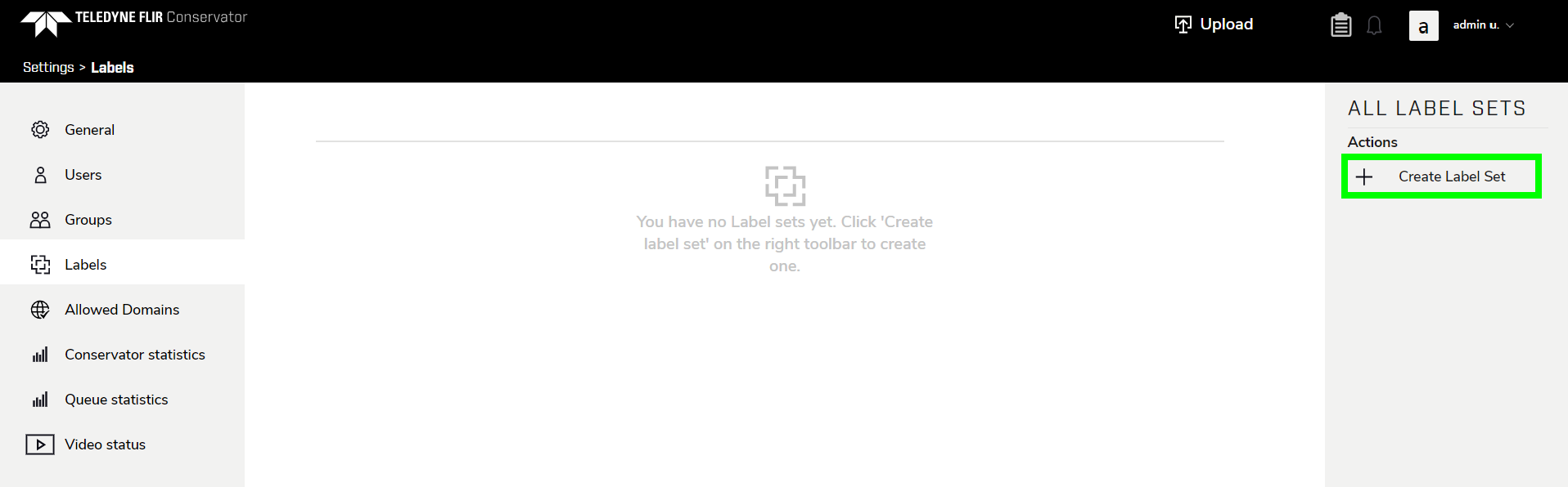 Highlight Create Label Set